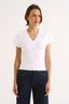 Kelly V Neck T-Shirt Optic White
