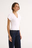 Kelly V Neck T-Shirt Optic White