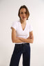 Kelly V Neck T-Shirt Optic White