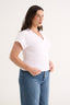Kelly V Neck T-Shirt Optic White