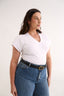Kelly V Neck T-Shirt Optic White