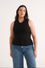 Holly High V Neck Tank Black