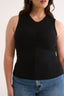 Holly High V Neck Tank Black