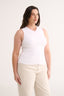 Holly High V Neck Tank Optic White
